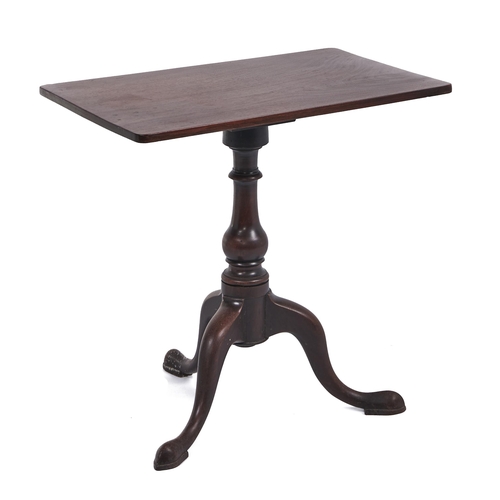 Appraisal: A George II mahogany tripod table with baluster pillar and