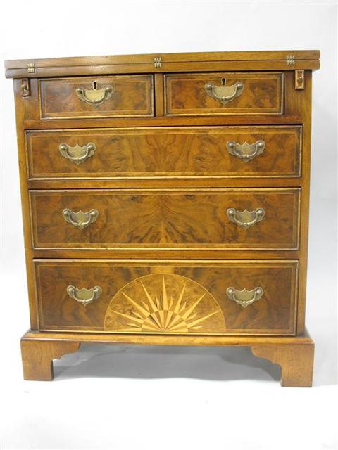 Appraisal: SMALL MODERN BACHELOR'S CHEST WRITING DESK The rectangular top hinged