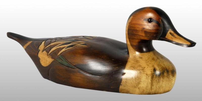 Appraisal: Wooden Duck Decoy Description Signed Tom Taber No damage or