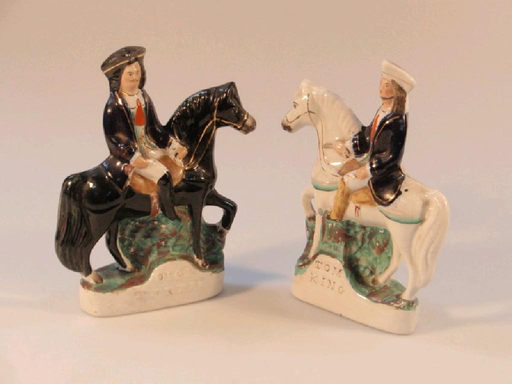 Appraisal: Two Victorian Staffordshire figures Dick Turpin Tom King cm and