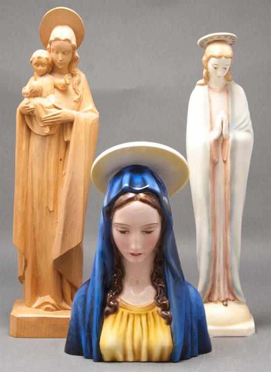 Appraisal: Austrian Knight ceramic bust of the ''Blessed Mother '' Goebel