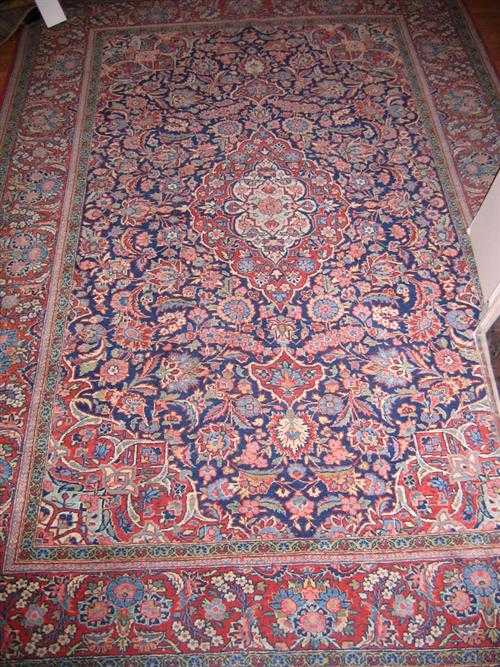 Appraisal: KESHAN old Blue central field with a red central medallion