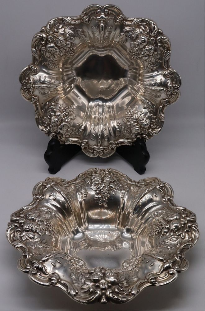 Appraisal: STERLING Pair of Reed Barton Francis I Bowls Includes a