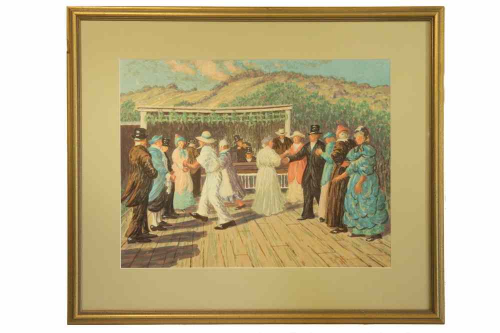 Appraisal: SERIGRAPH- 'Square Dancers Tunbridge World's Fair Tunbridge VT' by Harry