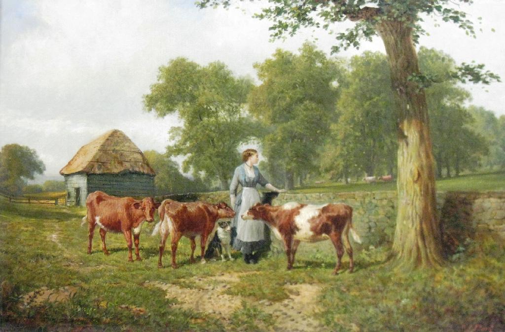 Appraisal: SAMUEL J CLARKE fl late th Century Feeding the Calves