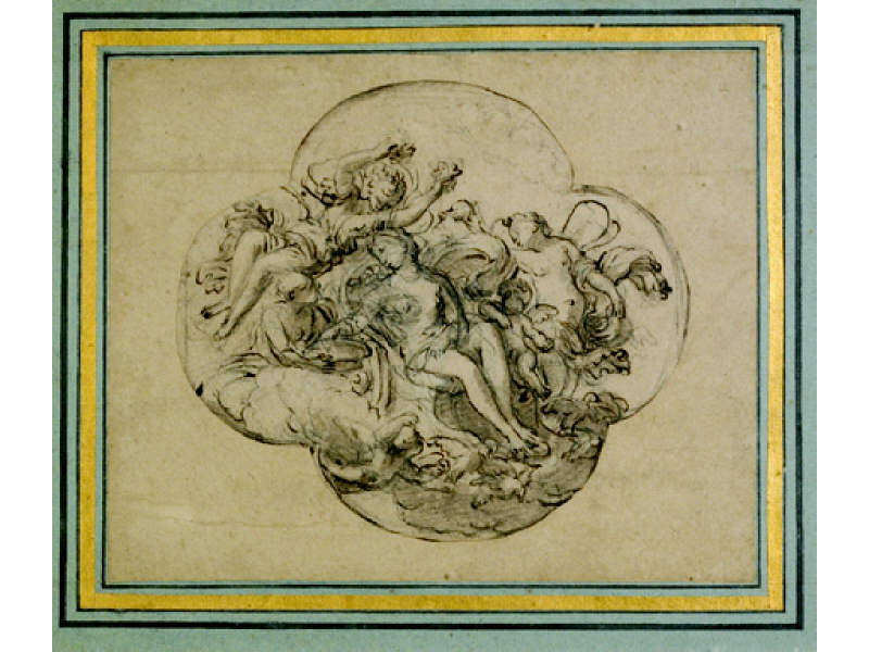 Appraisal: ITALIAN SCHOOL TH CENTURY TRIUMPH OF VENUS sketch for ceiling