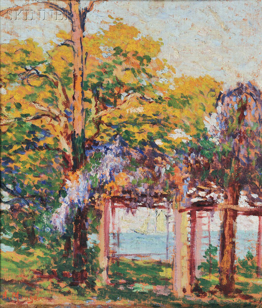 Appraisal: Anne Wells Munger American - Arbor in Spring Possibly Provincetown