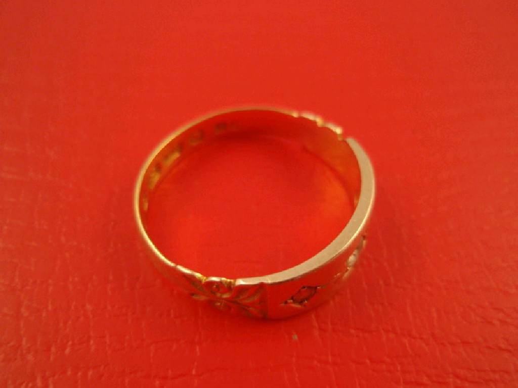 Appraisal: A Victorian ct gold ring set with two red and