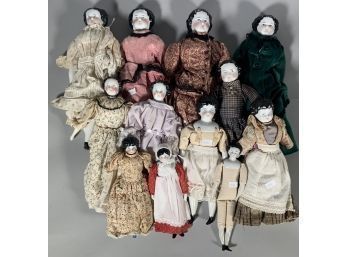 Appraisal: Twelve china head dolls in varying sizes all dressed minus