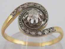 Appraisal: A French hallmarked carat gold old brilliant and rose cut