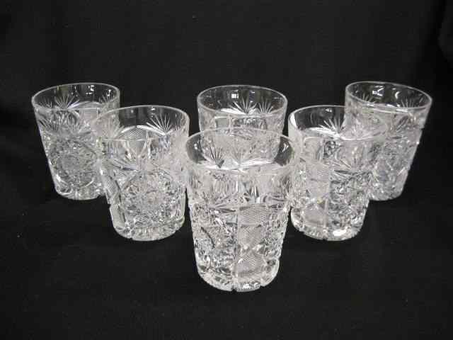 Appraisal: Set of Cut Glass Tumblers brilliant period '' excellent