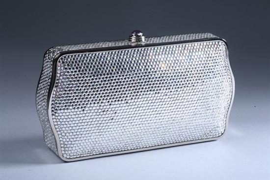 Appraisal: JUDITH LEIBER MINAUDIERE Judith Leiber metal plaque Rectangular applied with