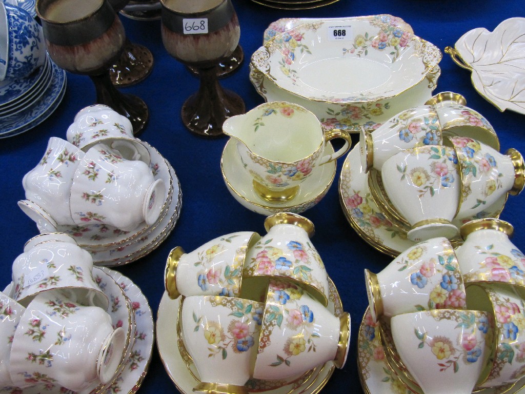 Appraisal: Foley Bone China teaset six Royal Albert 'Winsome' trios and