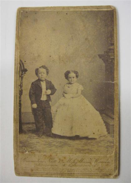 Appraisal: Lot Assorted th-Century Photographs Includes Tom Thumb wedding cartes-de-visite