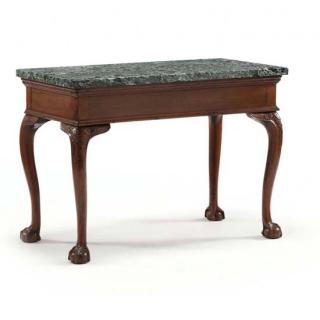 Appraisal: George III Marble Top Slab Table late th century mahogany