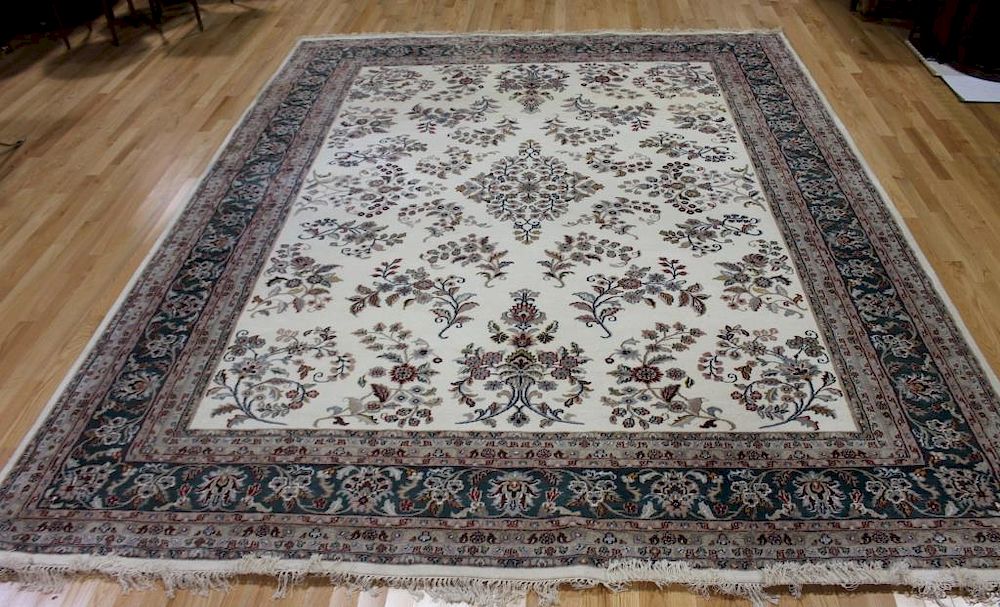 Appraisal: Vintage and Large Finely Hand Woven Carpet From a Darien