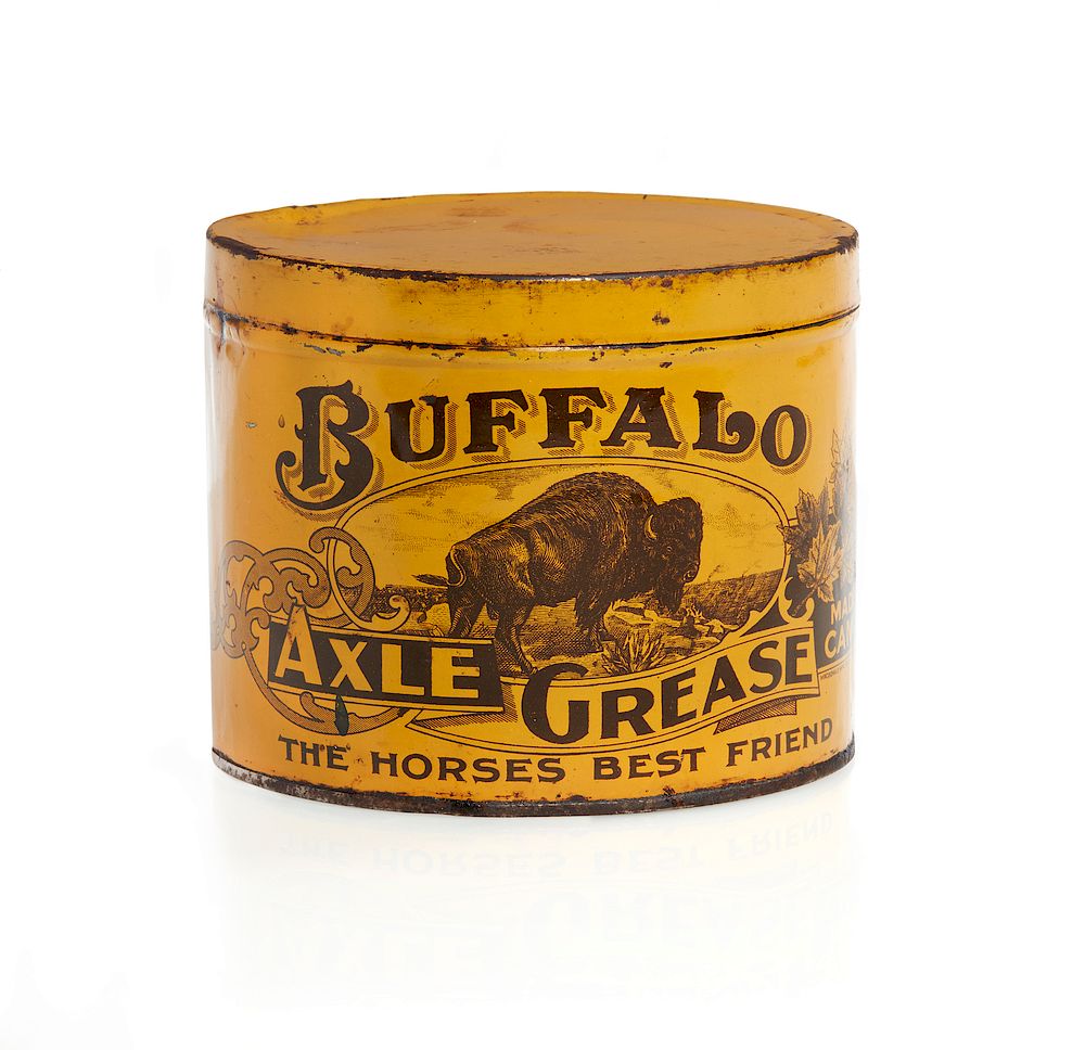 Appraisal: Buffalo Axel Grease Tin Tin of Buffalo Axel Grease The