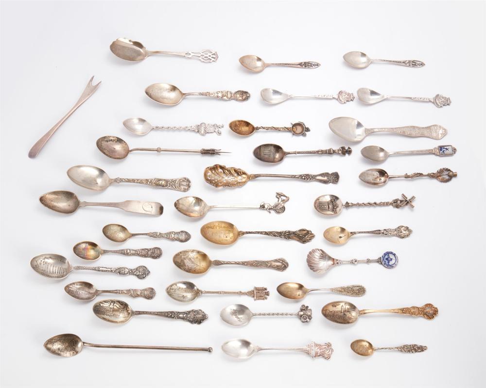 Appraisal: A group of silver souvenir flatware Late th th Century