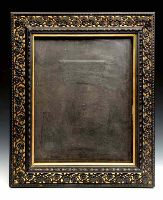 Appraisal: A VICTORIAN AESTHETIC PARCEL GILT PICTURE FRAME with a band