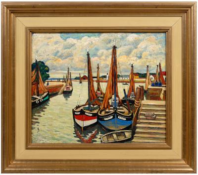 Appraisal: Emile Colinus painting French - quot Honfleur Ent ee du