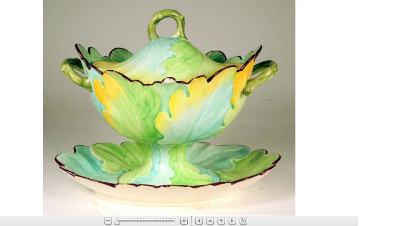 Appraisal: Davenport pearlware molded sauce tureen and coverealry th century