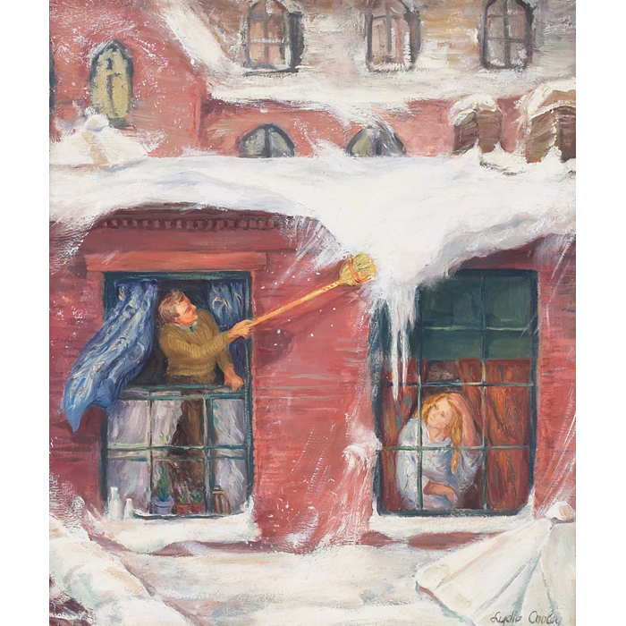 Appraisal: Lydia Cooley American - Sweeping the Eaves c oil on