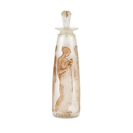 Appraisal: R Lalique Molded Glass Ambre Antique Perfume Bottle Estimate -