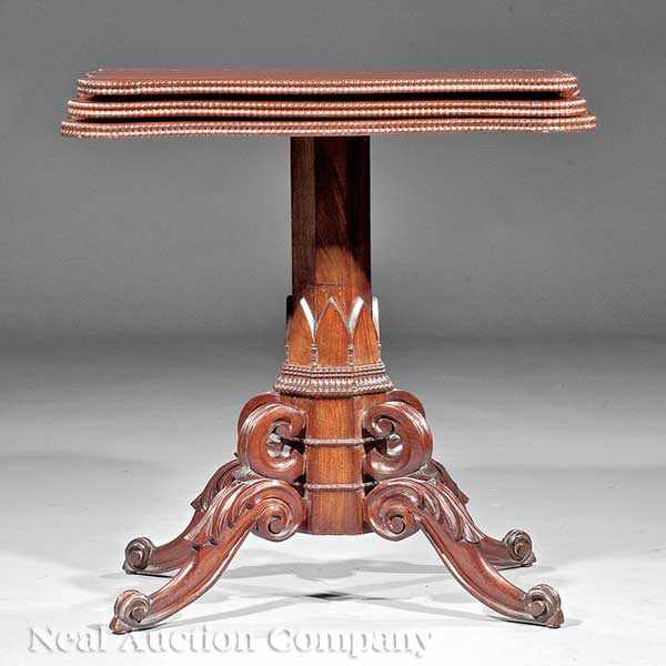 Appraisal: An American Rococo Carved Mahogany Telescoping Dumbwaiter mid- th c