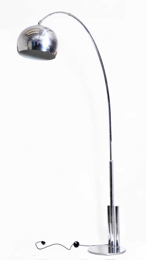 Appraisal: LARGE ITALIAN FLOOR LAMP Circa Chromed metal H cm