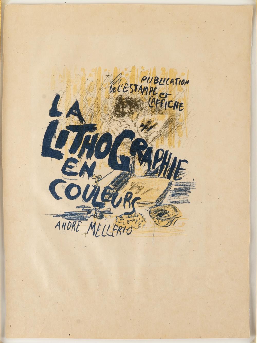 Appraisal: PIERRE BONNARD - LA LITHOGRAPHIE EN COULEURS BY ANDRE MELLERIO