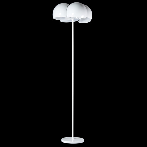 Appraisal: VICO MAGISTRETTI Enameled metal four-light floor lamp