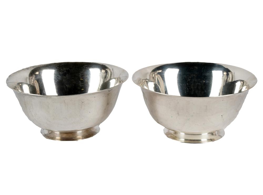 Appraisal: PAIR OF PORTER BLANCHARD STERLING BOWLSeach with maker's mark and