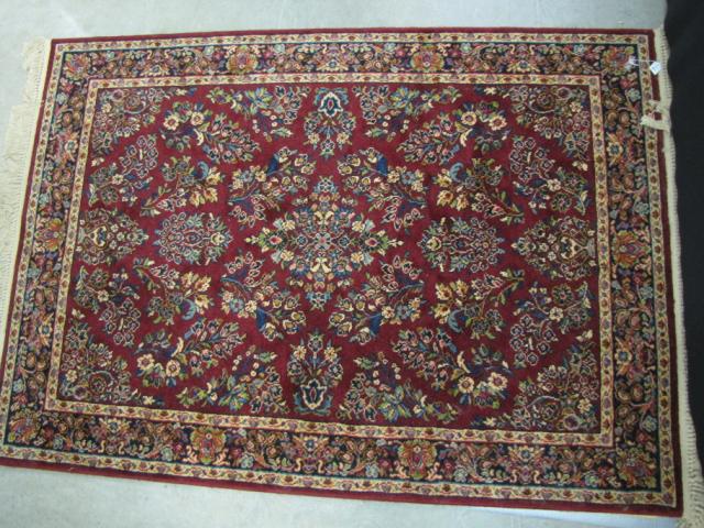 Appraisal: Karastan x rug red Sarouk pattern