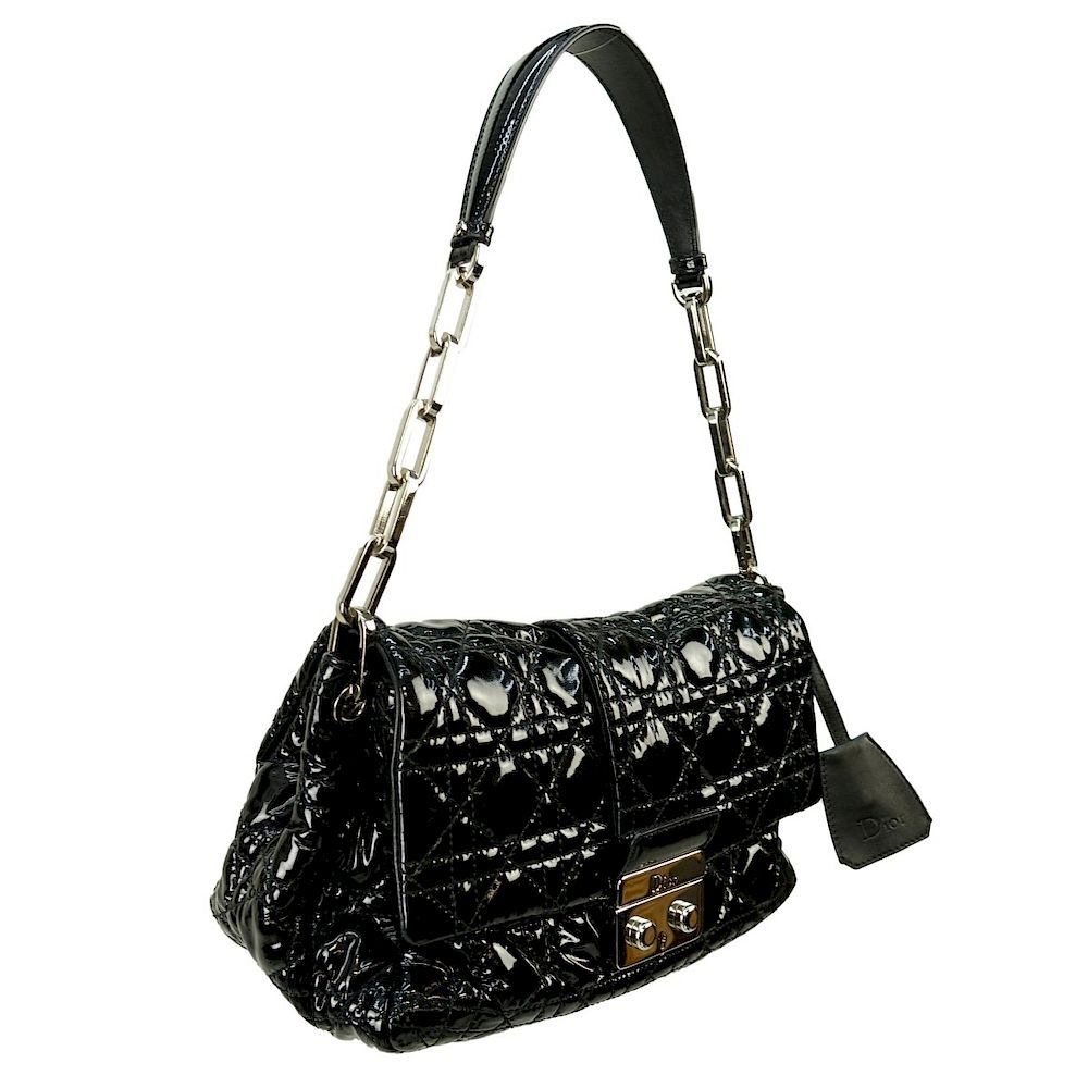 Appraisal: Miss Dior Bag Miss Dior Black Patent Leather Shoulder Bag