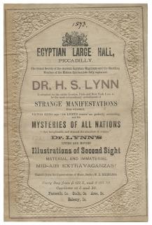 Appraisal: Lynn Dr Hugh Simmons Egyptian Large Hall Program Strange Manifestations