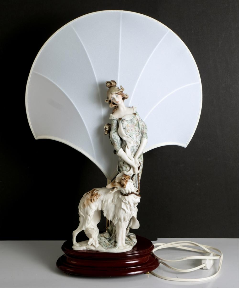 Appraisal: GIUSEPPE ARMANI PORCELAIN FIGURAL TABLE LAMPGiuseppe Armani figural table lamp