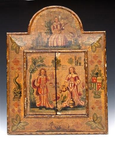 Appraisal: AN EARLY TH CENTURY EASEL MIRROR with faux th century