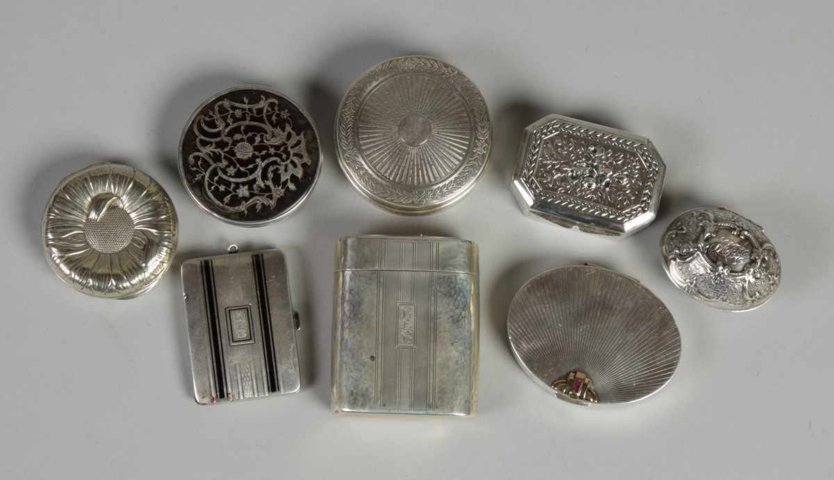 Appraisal: Group of Sterling Boxes Cases Group of Sterling Boxes Cases