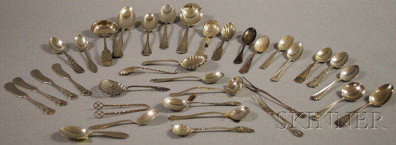 Appraisal: Group of Miscellaneous Mostly Sterling Silver Flatware mostly spoons makers