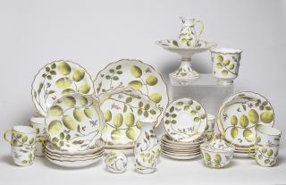 Appraisal: Royal Worcester Porcelain Blind Earl Dessert Set Reproduced from the