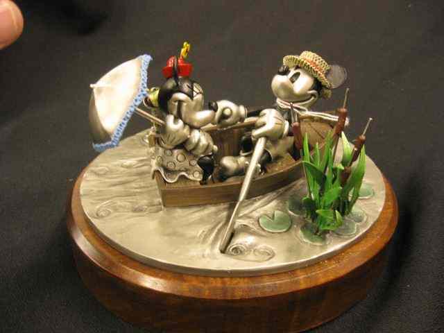 Appraisal: Disney Chilmark Pewter Figurine ''Sweet Hearts Rowboat Serenade'' limited edition