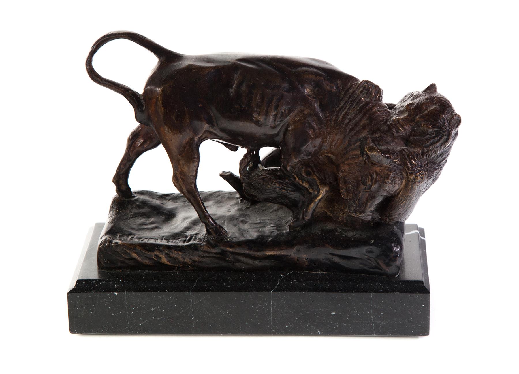 Appraisal: ROSA BONHEUR BRONZSE RESTRIKE European th century Bear and bull