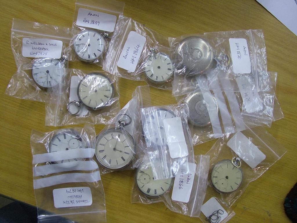 Appraisal: Box of assorted English fusee lever pocket watches including full