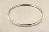 Appraisal: BRACELET - K white gold hinged bangle bracelet Top half