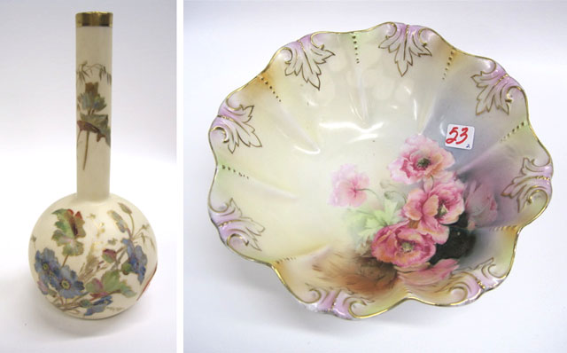 Appraisal: TWO COLLECTIBLE PORCELAINS One is a R S Prussia bowl