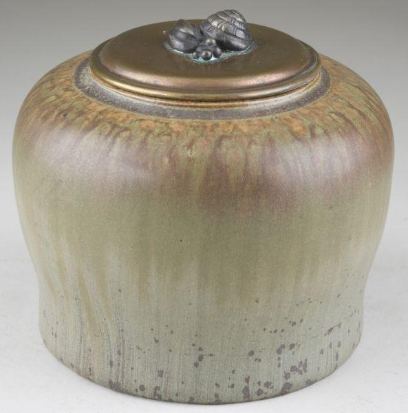 Appraisal: Royal Copenhagen Stoneware Humidor circa s attributed to Carl Halier