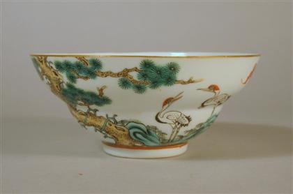 Appraisal: Chinese famille rose porcelain bowl tongzhi mark th century Of