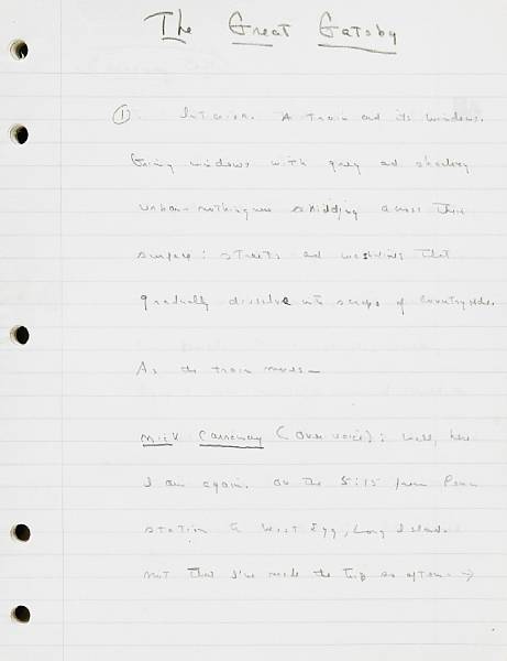 Appraisal: CAPOTE TRUMAN - EARLY DRAFT OF CAPOTE S SCRIPT FOR