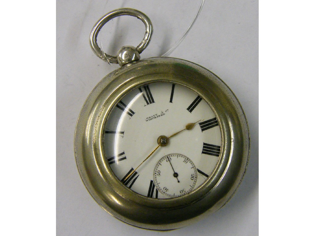 Appraisal: English fusee lever G W R silver pocket watch hallmarked