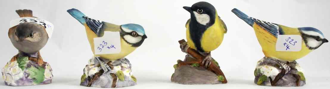 Appraisal: Royal Worcester Blue Tit x Great Tit Damage to tip